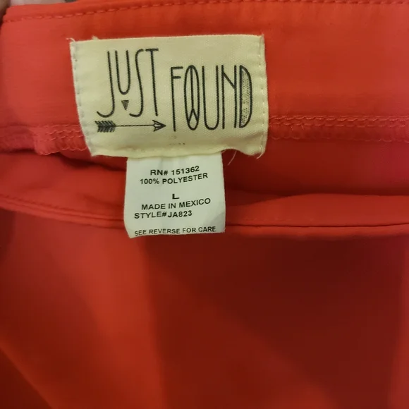 Elegant Coral/Orange Off-Shoulder Top - Picture 3 of 4